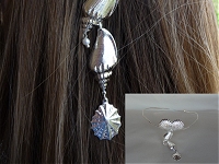 Diadema artigianale per sposa in ottone argentato con perle